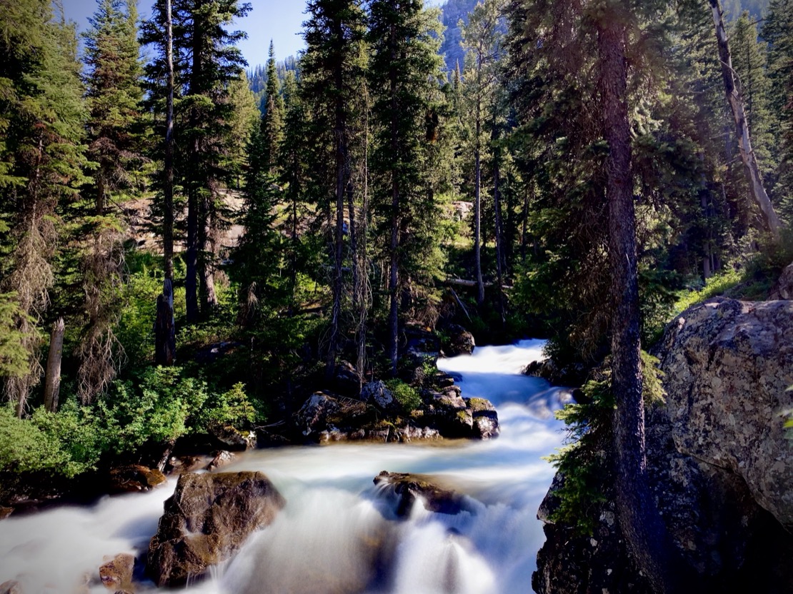 Rushing water in Grand Teton NP