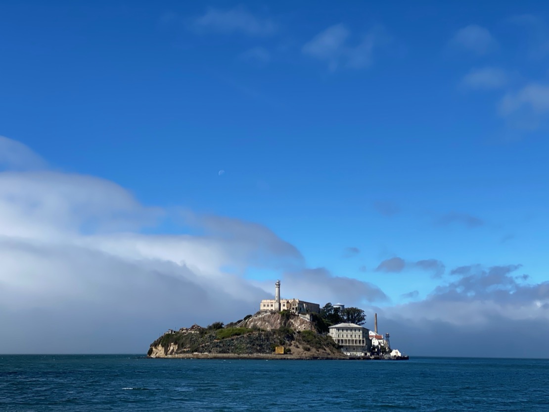 Alcatraz National Historic Site seen from the incoming ferry